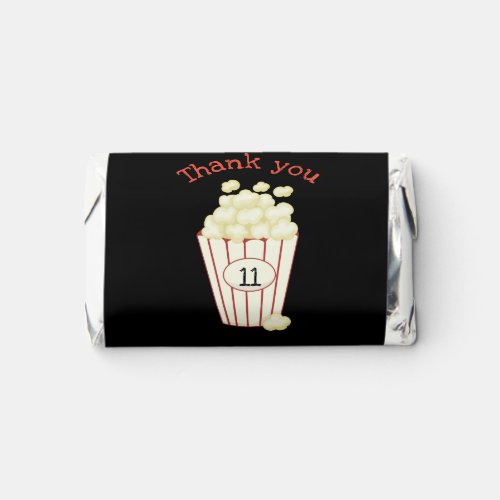 Movie Night Birthday Party Popcorn Simple Cute  Hersheys Miniatures