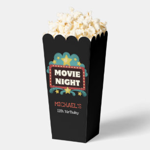 Movie Night Birthday Popcorn Custom Party Favor Favor Boxes