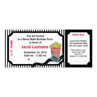 Movie Ticket Invitations & Announcements | Zazzle