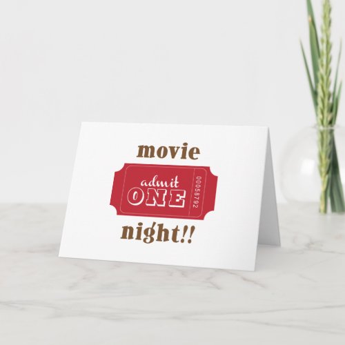 Movie Night Card