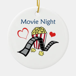 Movie Night Ceramic Ornament