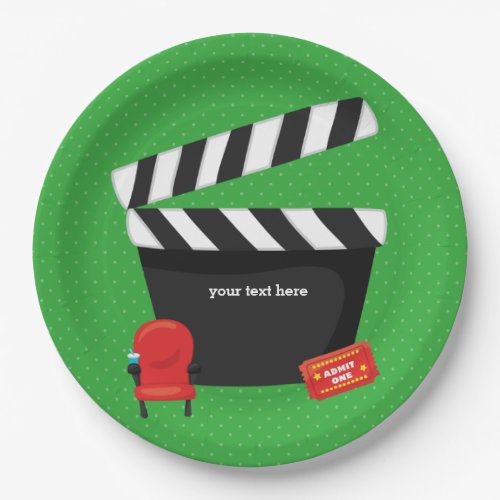 Movie night  choose background color paper plates