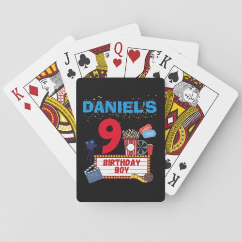 Movie Night Cinema Birthday Boy Theme Party  Poker Cards