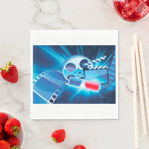 Movie Night Cinema Film Reel Napkins