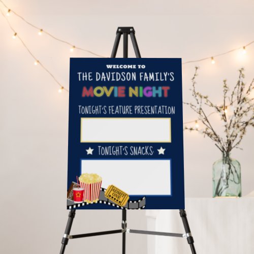 Movie Night Concession Stand Family Poster