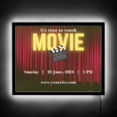 Movie Night Custom Home Theater LED Sign (Front)