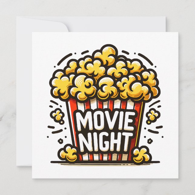Movie Night Delight Playful Popcorn (Front)