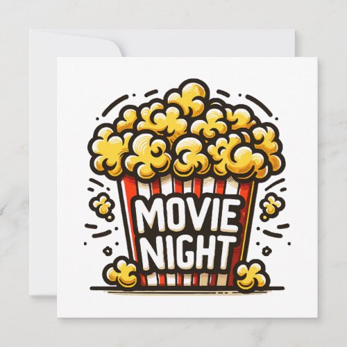Movie Night Delight Playful Popcorn