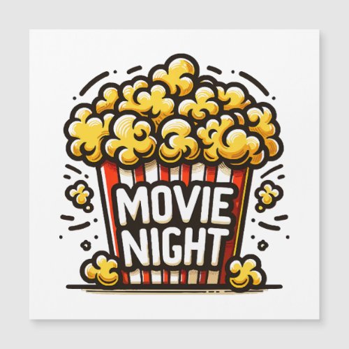 Movie Night Delight Playful Popcorn