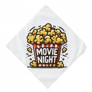 Movie Night Delight Playful Popcorn Bandana