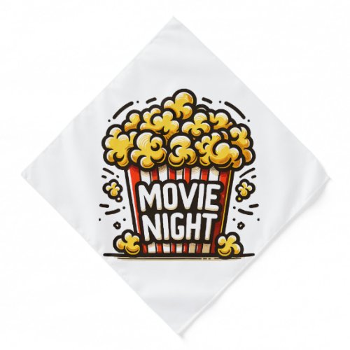 Movie Night Delight Playful Popcorn Bandana