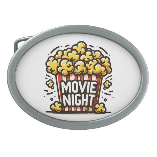 Movie Night Delight Playful Popcorn Belt Buckle