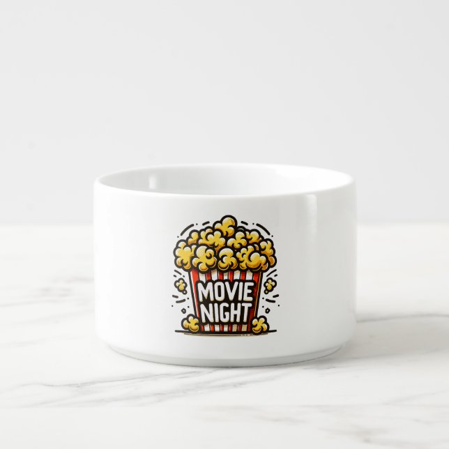 Movie Night Delight Playful Popcorn Bowl (Center)