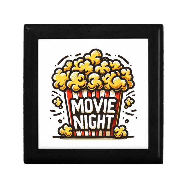 Movie Night Delight Playful Popcorn Gift Box (Front)