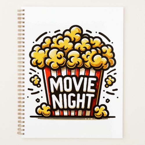 Movie Night Delight Playful Popcorn Planner