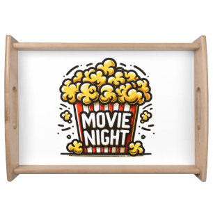 Movie Night Delight Playful Popcorn Serving Tray