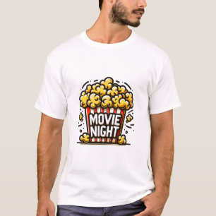 Movie Night Delight Playful Popcorn T-Shirt