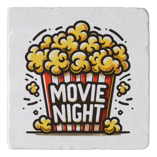 Movie Night Delight Playful Popcorn Trivet