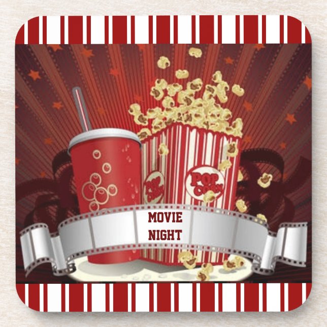 Movie Night Drink Coaster (Front)