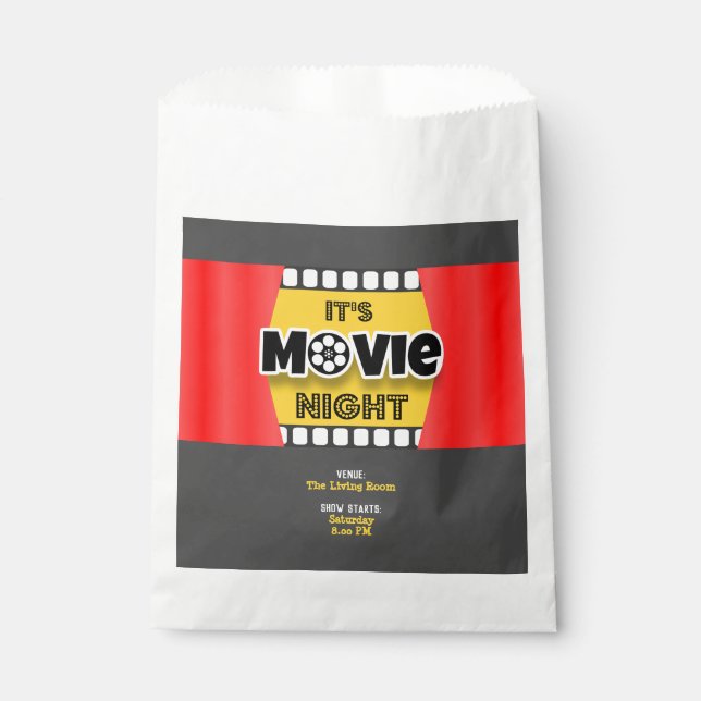 Movie Night Favor Bag (Front)