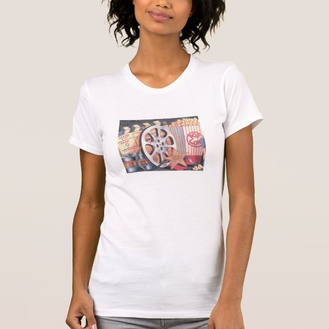 Movie Night Film Festival Popcorn T-Shirt (Front)
