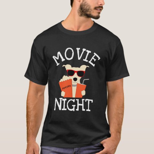 Movie Night Funny Popcorn Lover Movie Lovers Gift T_Shirt