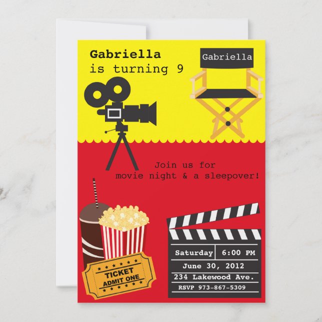 Movie Night Invitation (Front)