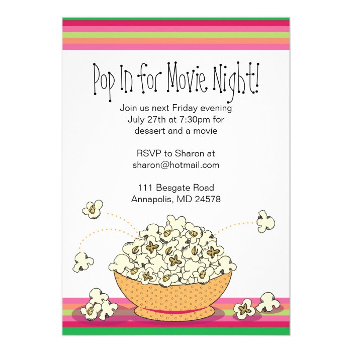 Movie Night Invitation