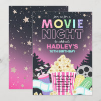 Movie Night Invitation | Movie Birthday Invitation