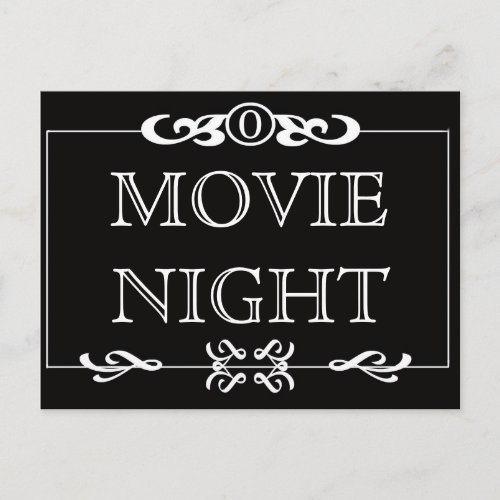 Movie Night Invitation Postcard