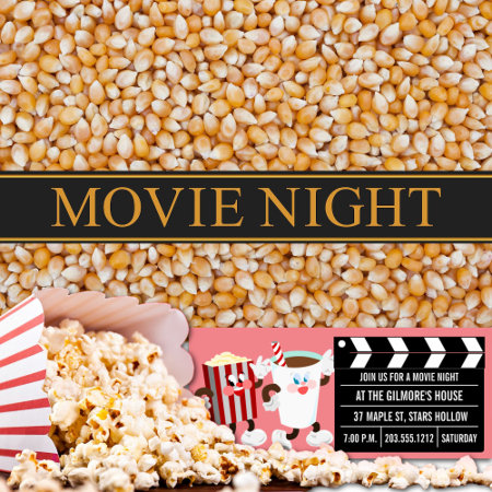Movie Night Invitations (pink)