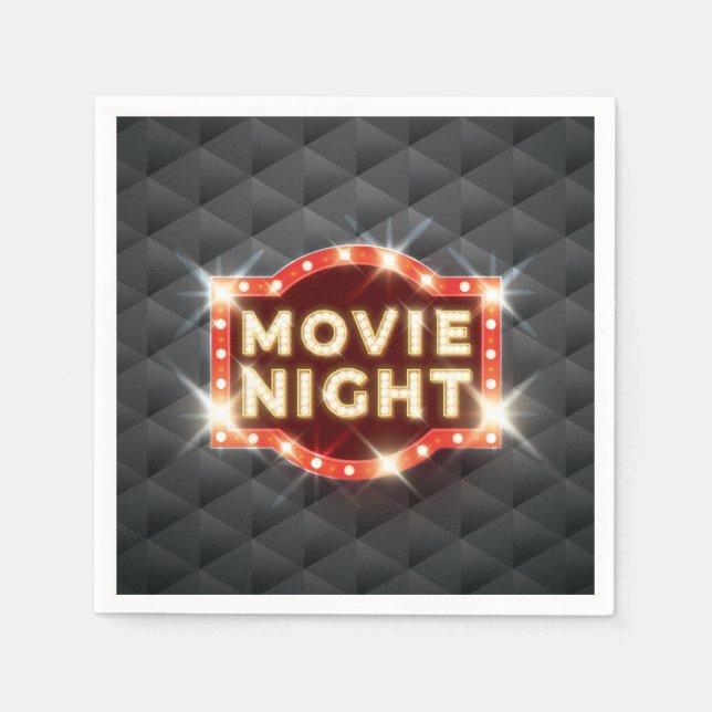 Movie Night Luxury Napkins (Front)