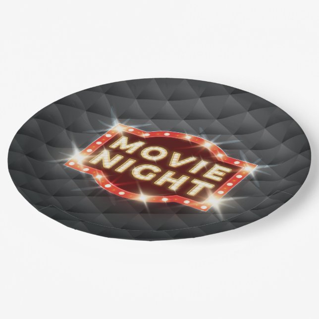 Movie Night Luxury Paper Plates (Angled)