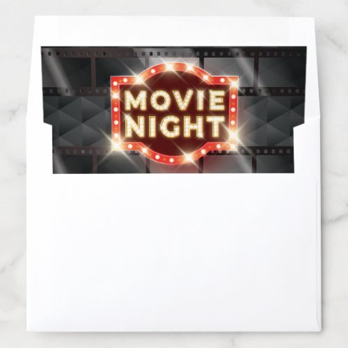 Movie Night Luxury Sign Envelope Liner