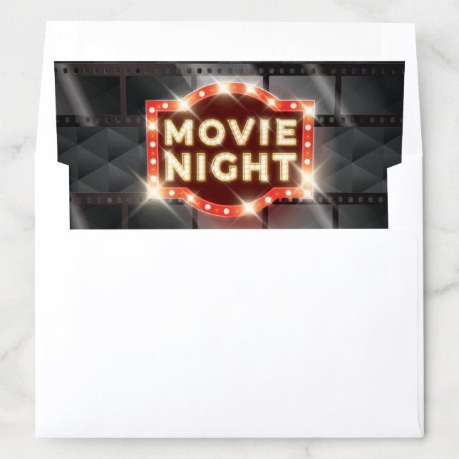 Movie Night Luxury Sign Envelope Liner (In Envelope)
