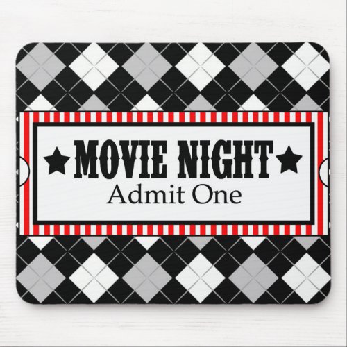 Movie Night Movie Ticket Mousepad