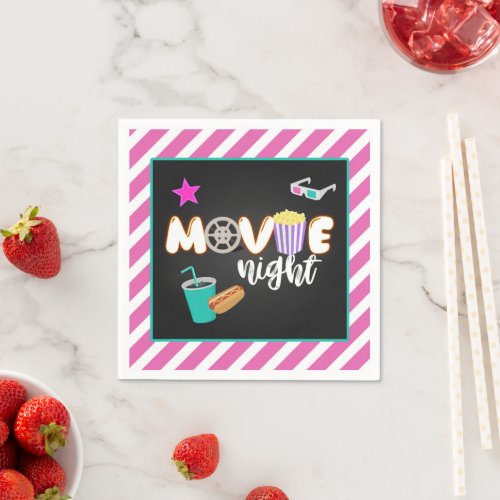 Movie Night Napkin _ Girl