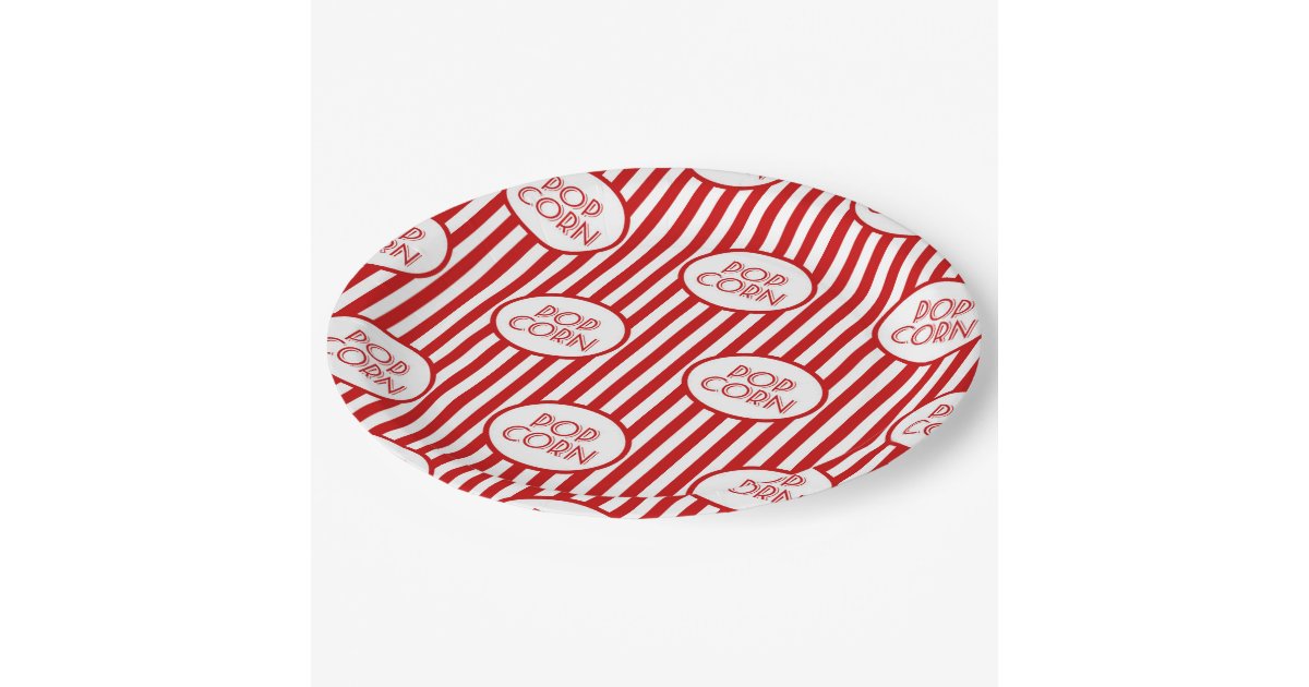 Movie night paper plates Zazzle