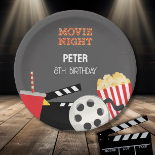 MOVIE NIGHT PAPER PLATES