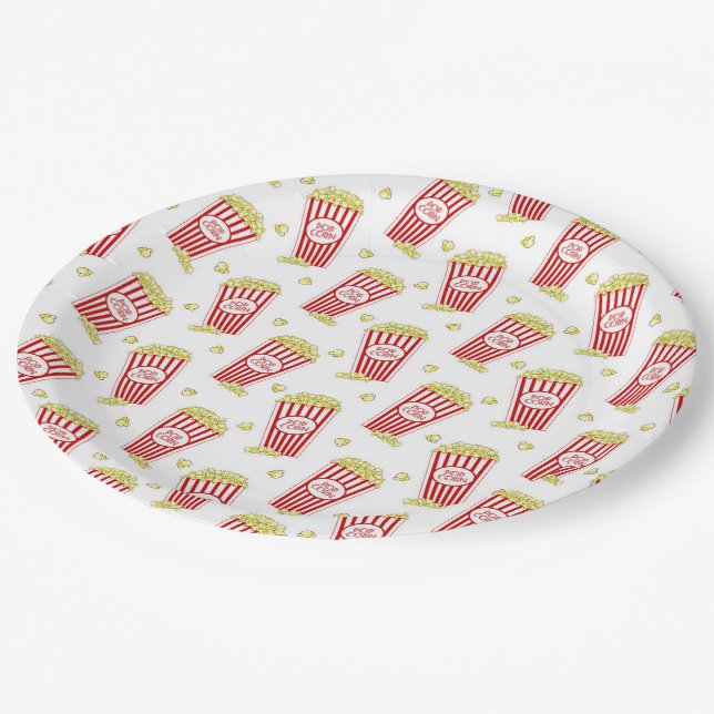 Movie night paper plates (Angled)