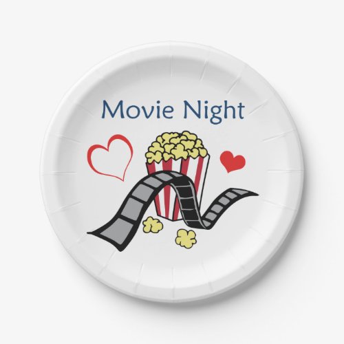 Movie Night Paper Plates