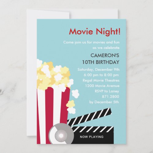 Movie Night Party Invitation