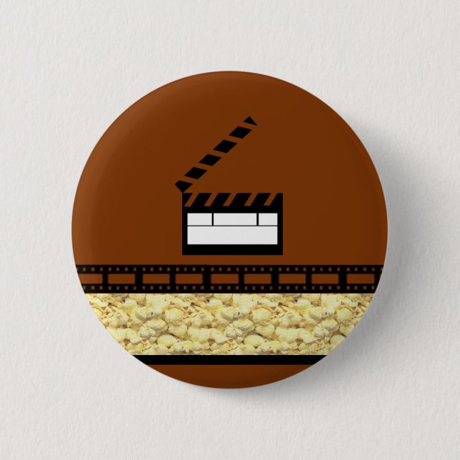 Movie Night Pinback Button (Front)