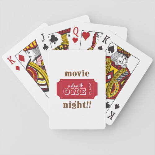 Movie Night Playing Cards