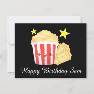 Movie Night Popcorn And Tickets Postcard