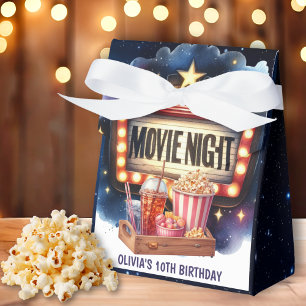 Movie Night Popcorn Kids Birthday Favor Boxes
