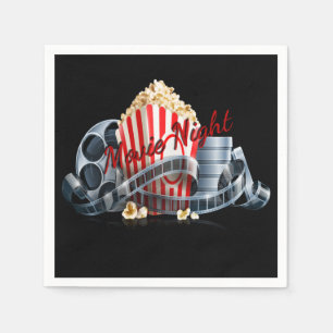 Movie Night Popcorn Napkins
