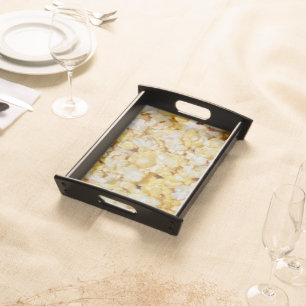 Movie Night Popcorn Snack Butter Yummy Food Art Serving Tray