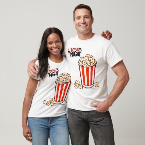 Movie Night Popcorn Tub T_Shirt