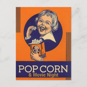Movie Night Postcard Invitation post card Invites